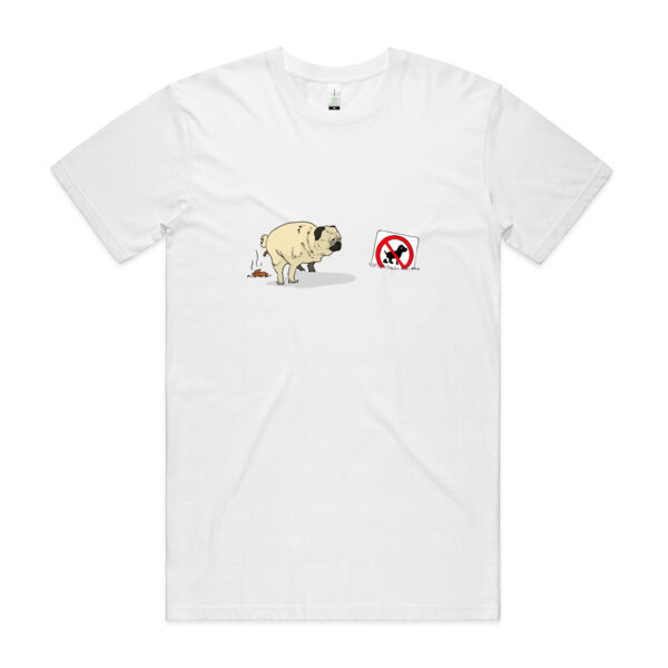 Pugs don't care - Mens Staple Organic Tee - Mens Staple Organic Tee Thumbnail