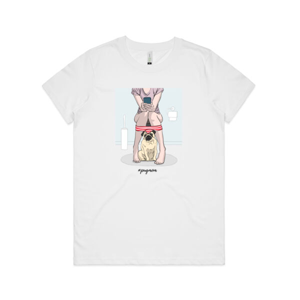 Pug Mom (Fawn) - Womens Maple Organic Tee Thumbnail